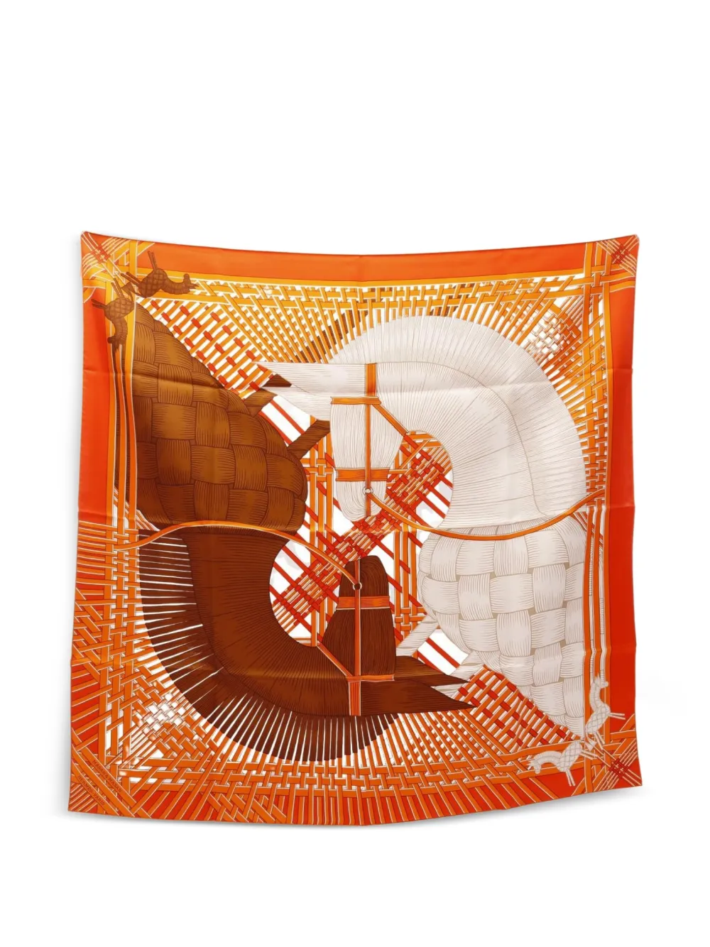 Hermès Pre-Owned 2020s Carres scarf | Orange | Image 1