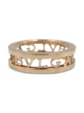 Bvlgari Pre-Owned 18K rose gold logo ring