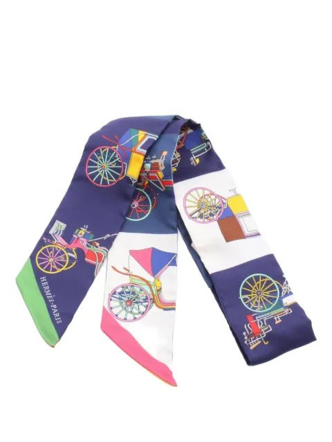 Hermès Pre-Owned 2020s Twilly Voitures Exquises scarf