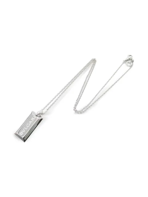 Bvlgari Pre-Owned 2010s 18K white ingot necklace