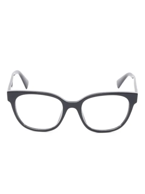 Miu Miu Pre-Owned 2010s rectangle-frame logo-detail glasses