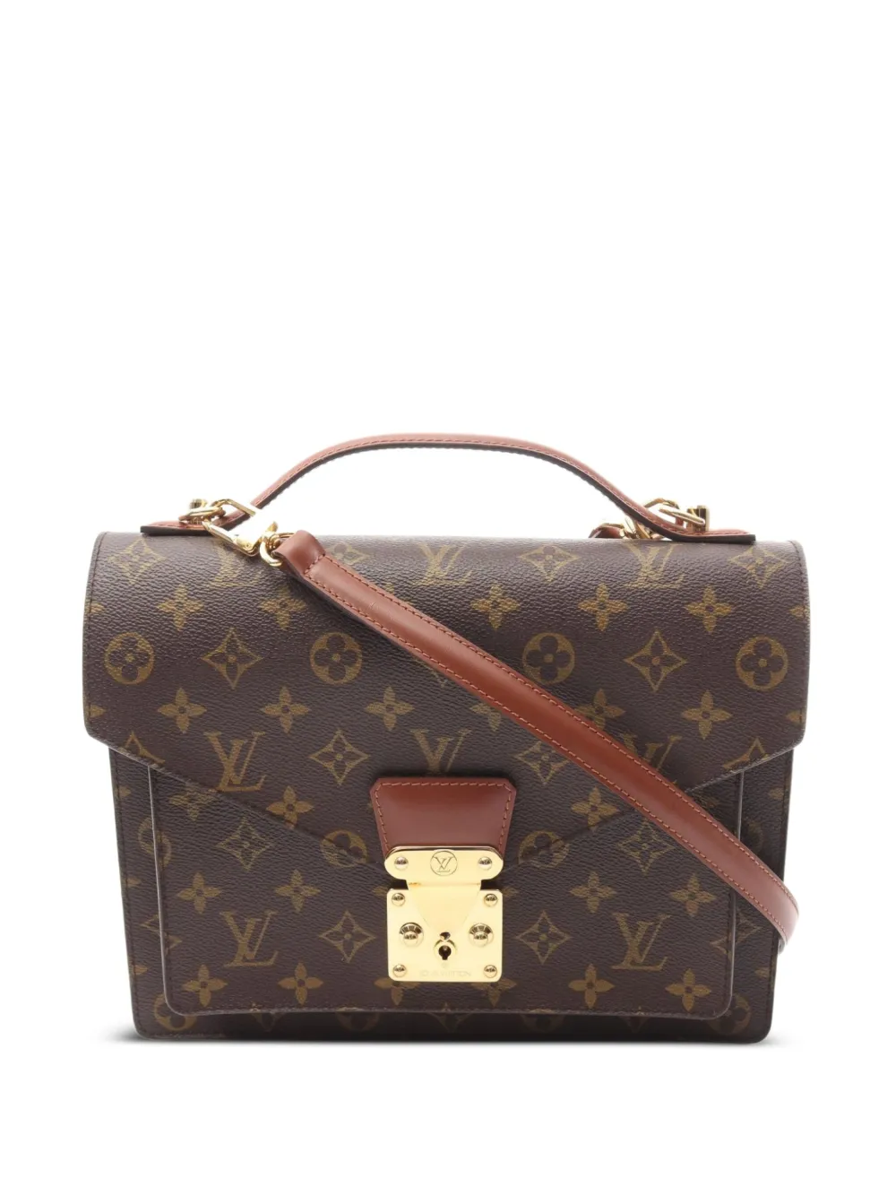 Louis Vuitton Pre-Owned 1995 モンソーモノグラム ハンドバッグ - ブラウン Louis Vuitton Pre-Owned 1995 モンソーモノグラム ハンドバッグ - ブラウン