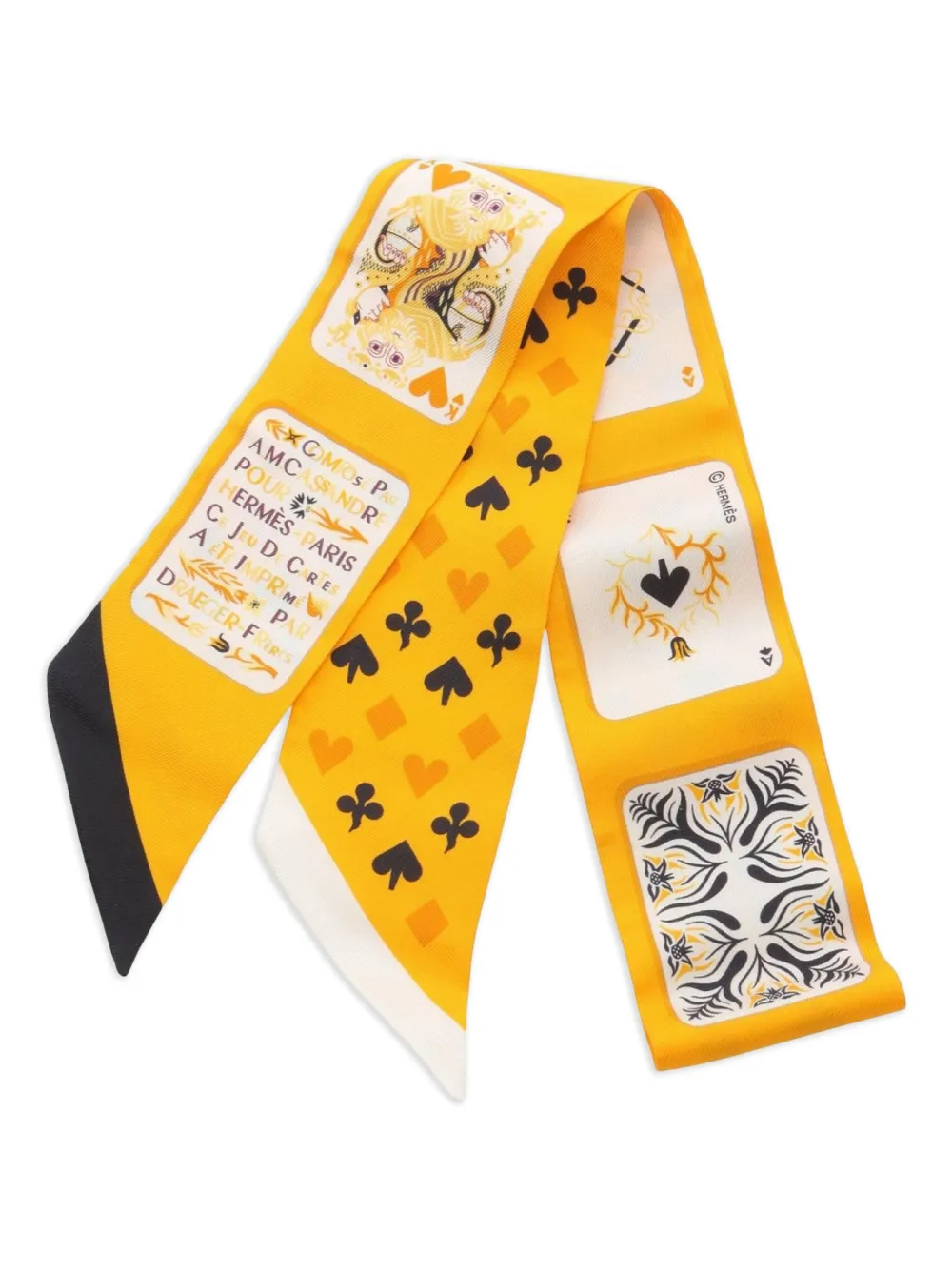Hermès Pre-Owned embroidered scarf | Orange | Image 1