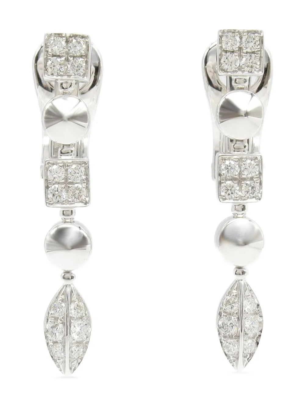 Bvlgari Pre-Owned 18K white gold diamond earrings | Silver | Image 1