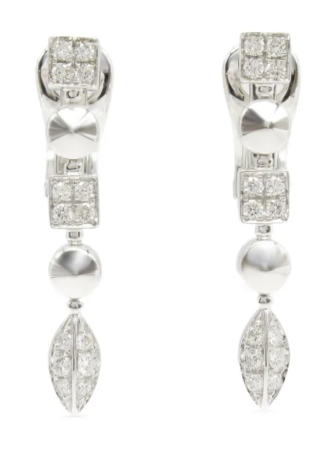 Bvlgari Pre-Owned 18K white gold diamond earrings