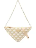 Prada Pre-Owned 2010s Triangolo Symbole pattern shoulder bag - Neutrals