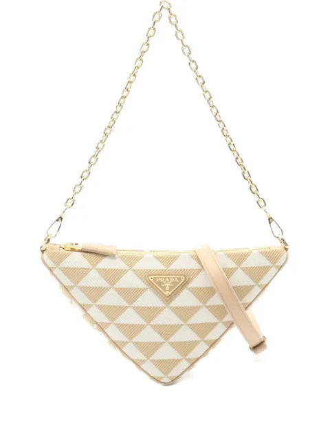 Prada Pre-Owned 2010s Triangolo Symbole pattern shoulder bag