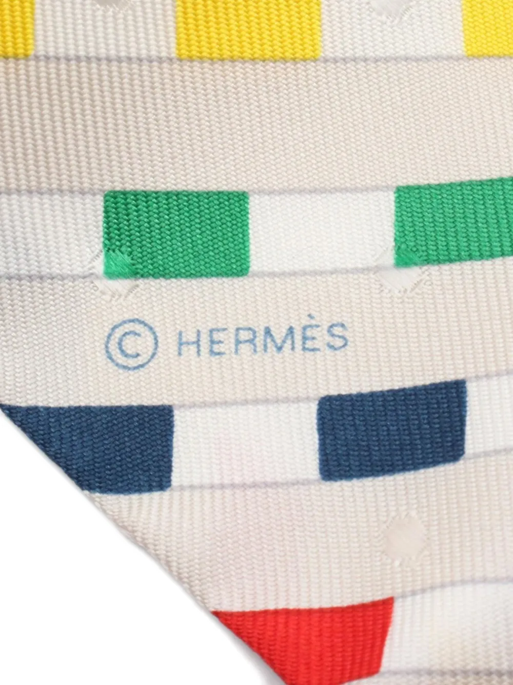 Hermès Pre-Owned 2020s bouclerie moderne ribbon scarf | Image 2