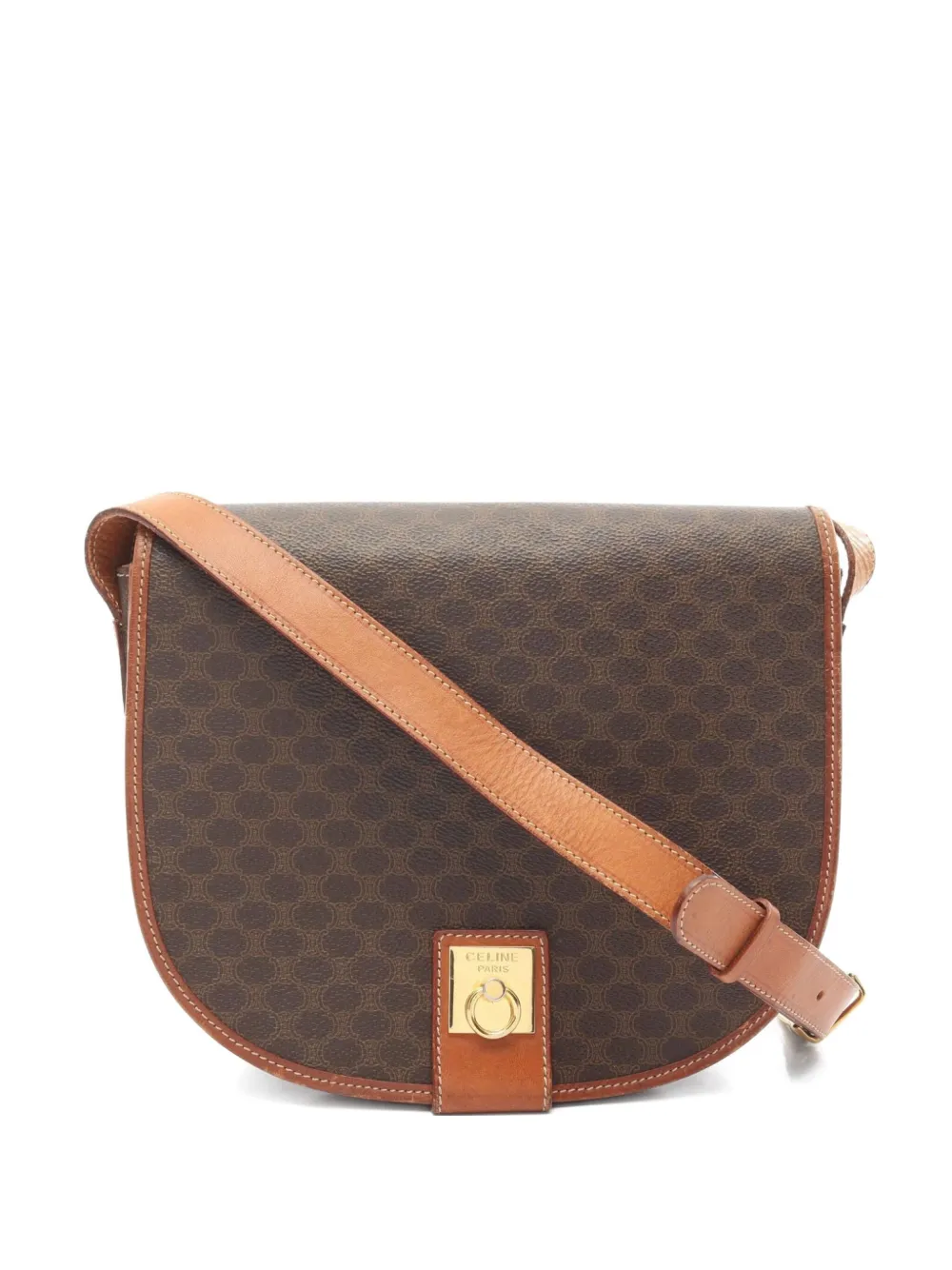 Céline Pre-Owned 2000s マカダム ショルダーバッグ - ブラウン Céline Pre-Owned 2000s マカダム ショルダーバッグ - ブラウン