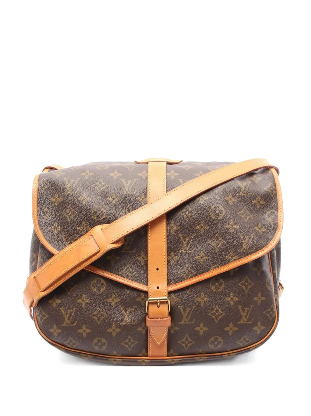 Louis Vuitton Pre-Owned 1990 Saumur 35 monogram shoulder bag - ブラウン Louis Vuitton Pre-Owned 1990 Saumur 35 monogram shoulder bag - ブラウン