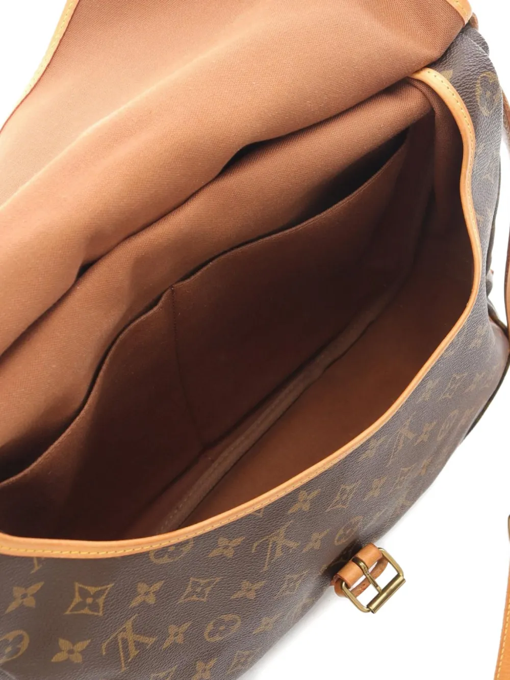 Pre-owned Louis Vuitton 1991 Saumur 35 Crossbody Bag In Brown
