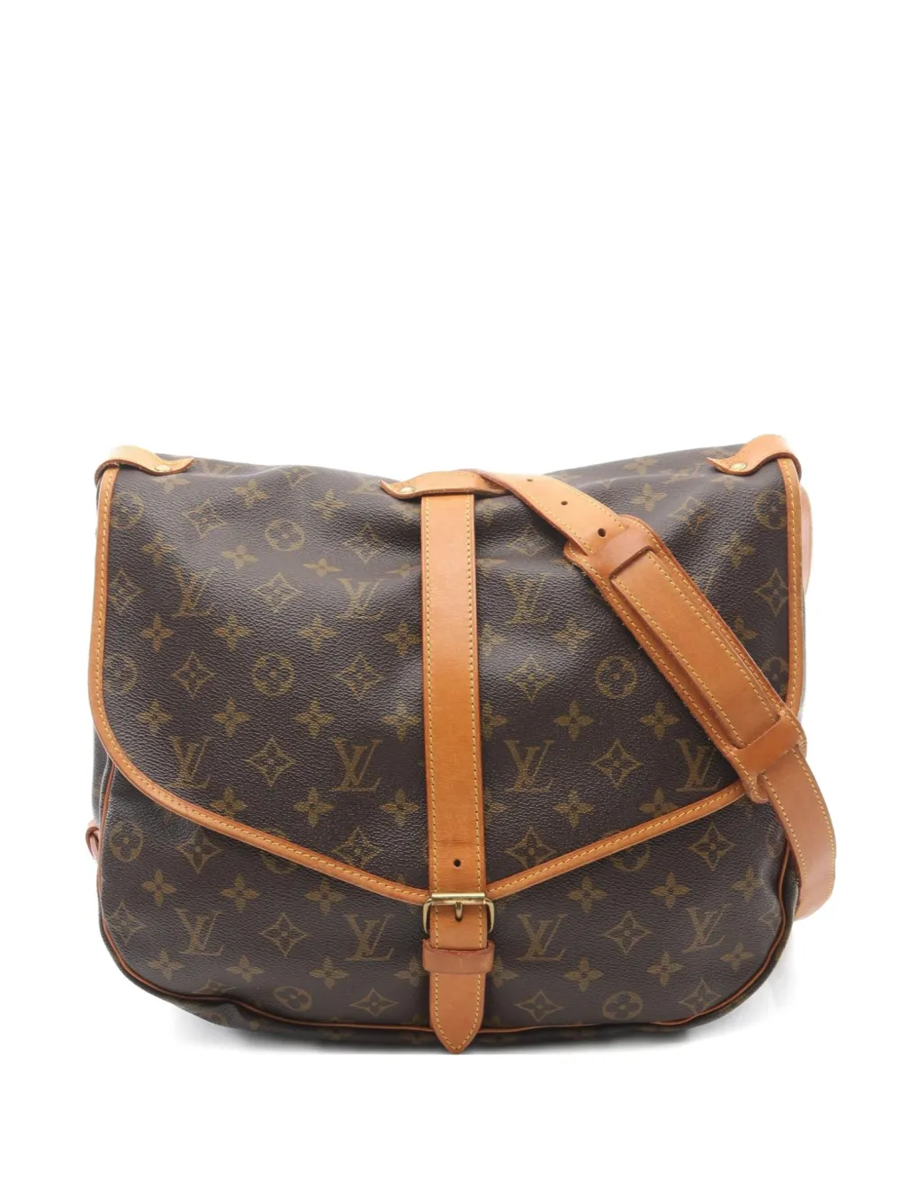 Louis Vuitton Pre-Owned 1991 ソミュール 35 ショルダーバッグ - ブラウン Louis Vuitton Pre-Owned 1991 ソミュール 35 ショルダーバッグ - ブラウン