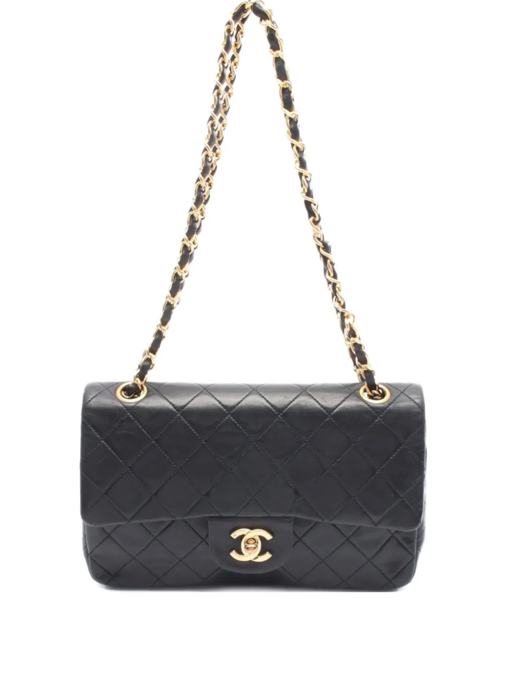 CHANEL Pre-Owned 1989-1991 キルティング ショルダーバッグ - ブラック CHANEL Pre-Owned 1989-1991 キルティング ショルダーバッグ - ブラック