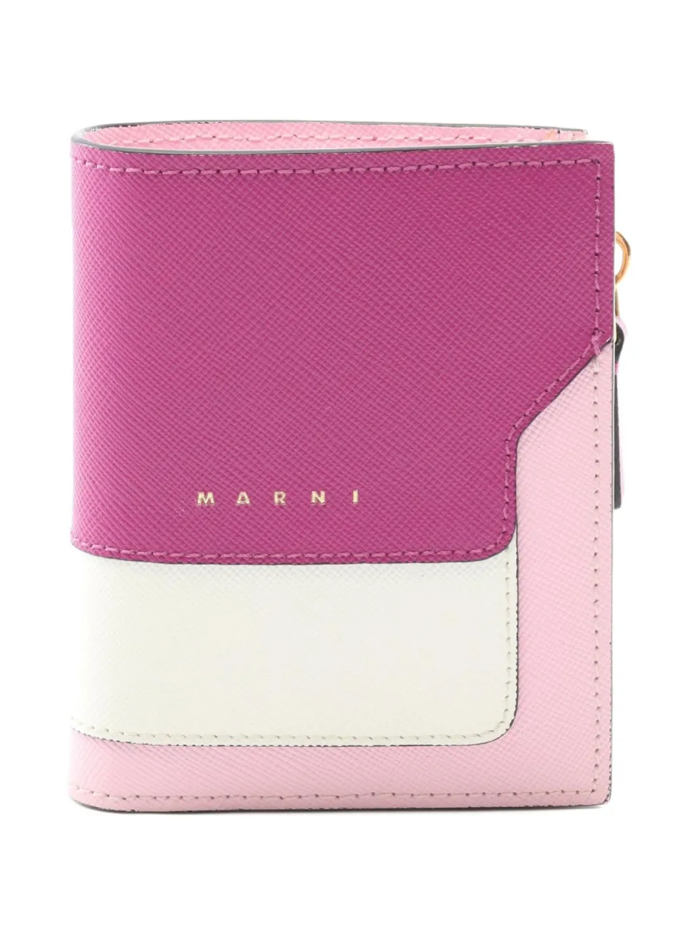 Pre-owned Marni 2010s Leather Bi-fold Wallet In Pink