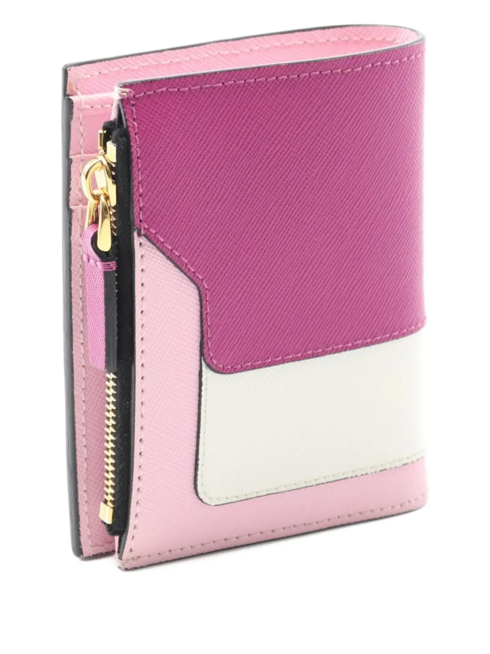 Pre-owned Marni 2010s Leather Bi-fold Wallet In Pink