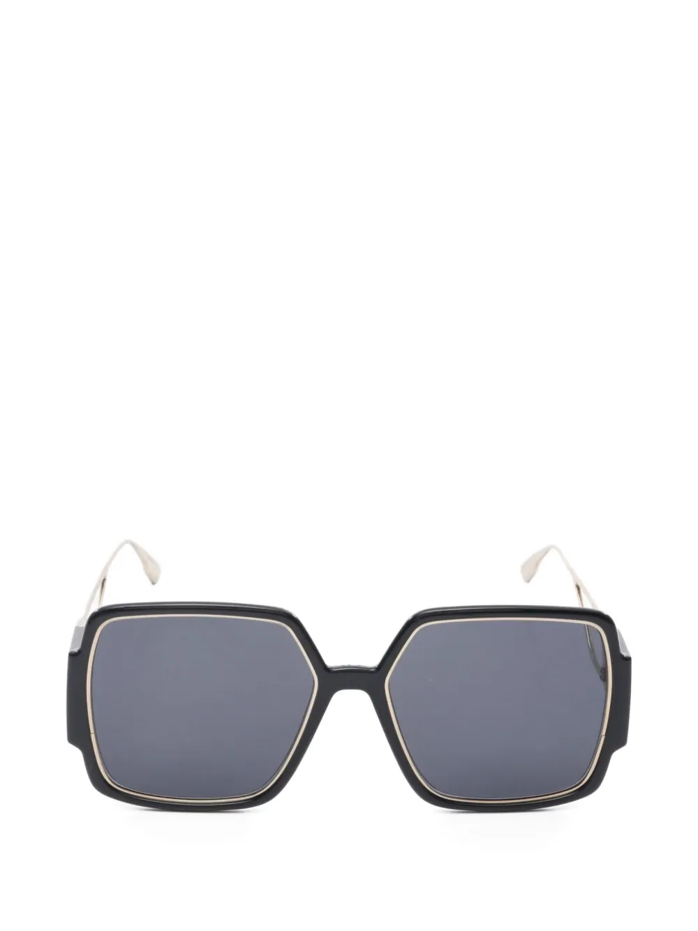 Christian Dior Pre-Owned 2010s geometric-frame sunglasses - ブラック Christian Dior Pre-Owned 2010s geometric-frame sunglasses - ブラック