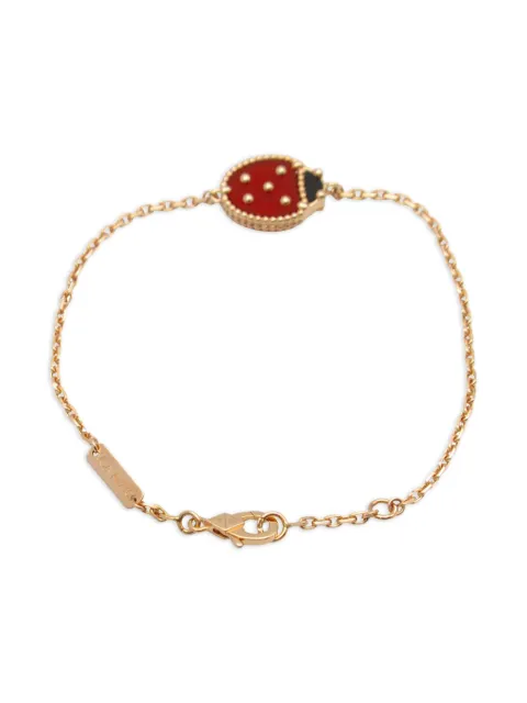 Van Cleef & Arpels 18K rose gold Ladybug Carnelian bracelet
