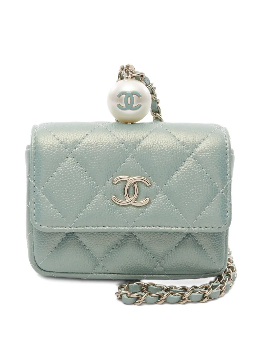 CHANEL Pre-Owned 2021-2022 コインケース - グリーン CHANEL Pre-Owned 2021-2022 コインケース - グリーン