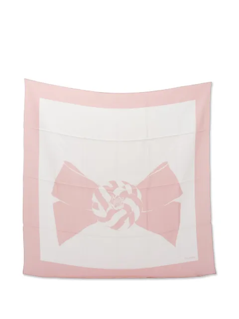 CHANEL Pre-Owned 1986-1988 bow-print silk scarf