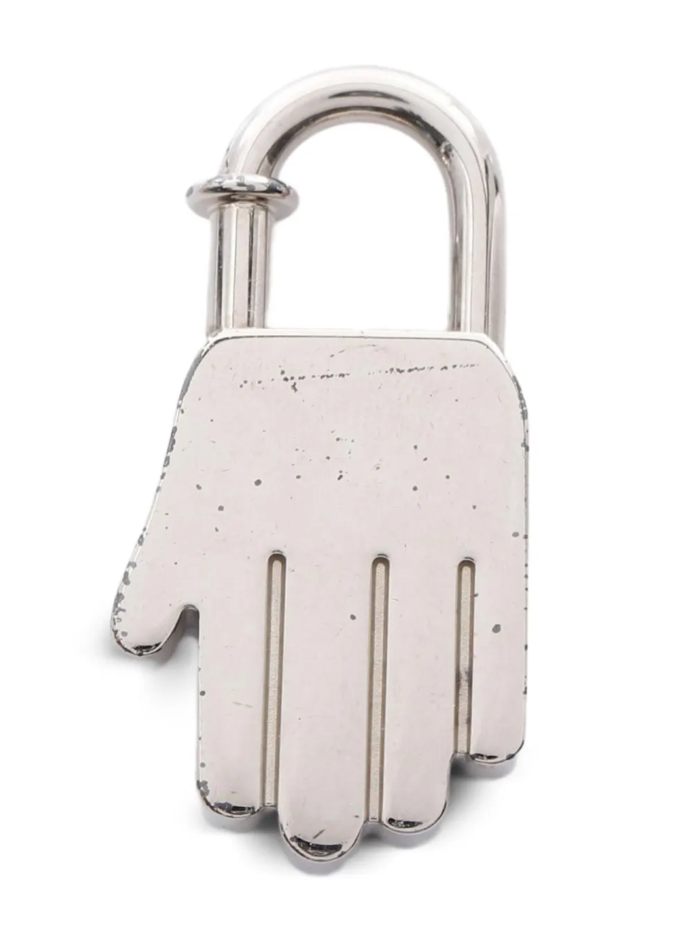 Hermès Pre-Owned 2002 ハンドモチーフ パドロック チャーム - シルバートーン Hermès Pre-Owned 2002 ハンドモチーフ パドロック チャーム - シルバートーン