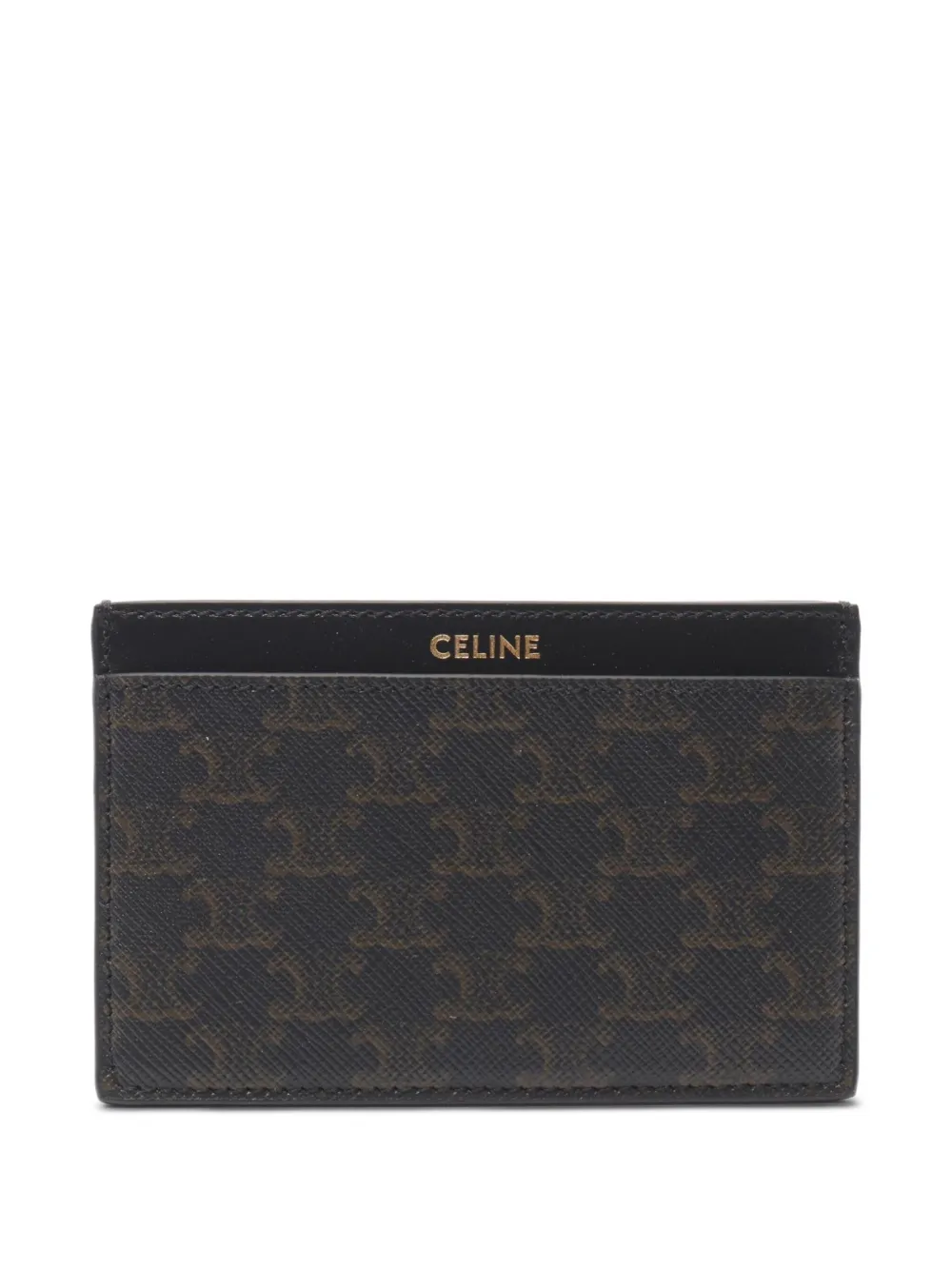 Céline Pre-Owned 2010s Triomphe カードケース - ブラック Céline Pre-Owned 2010s Triomphe カードケース - ブラック