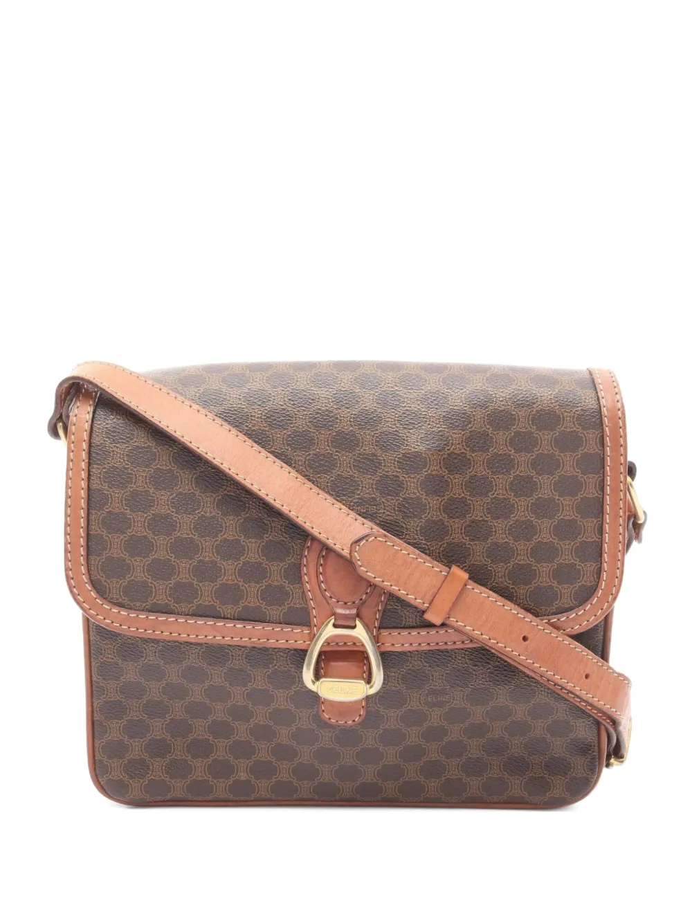 Céline Pre-Owned 2000s マカダム ショルダーバッグ - ブラウン Céline Pre-Owned 2000s マカダム ショルダーバッグ - ブラウン