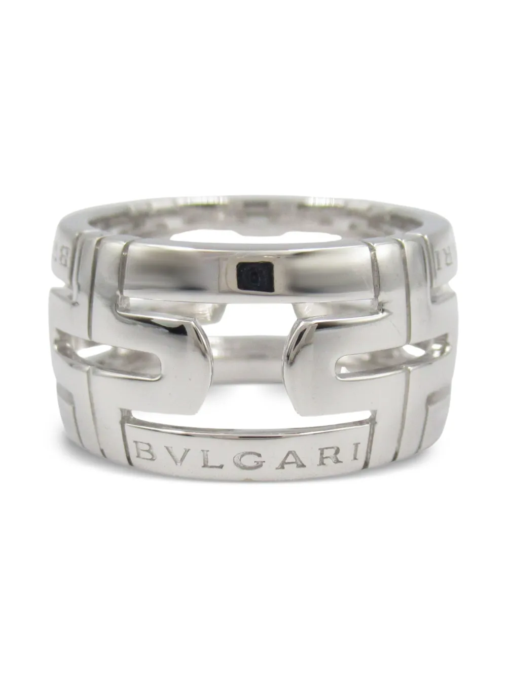 Bvlgari Pre-Owned Parentesi ダイヤモンド リング 18Kホワイトゴールド - シルバートーン Bvlgari Pre-Owned Parentesi ダイヤモンド リング 18Kホワイトゴールド - シルバートーン