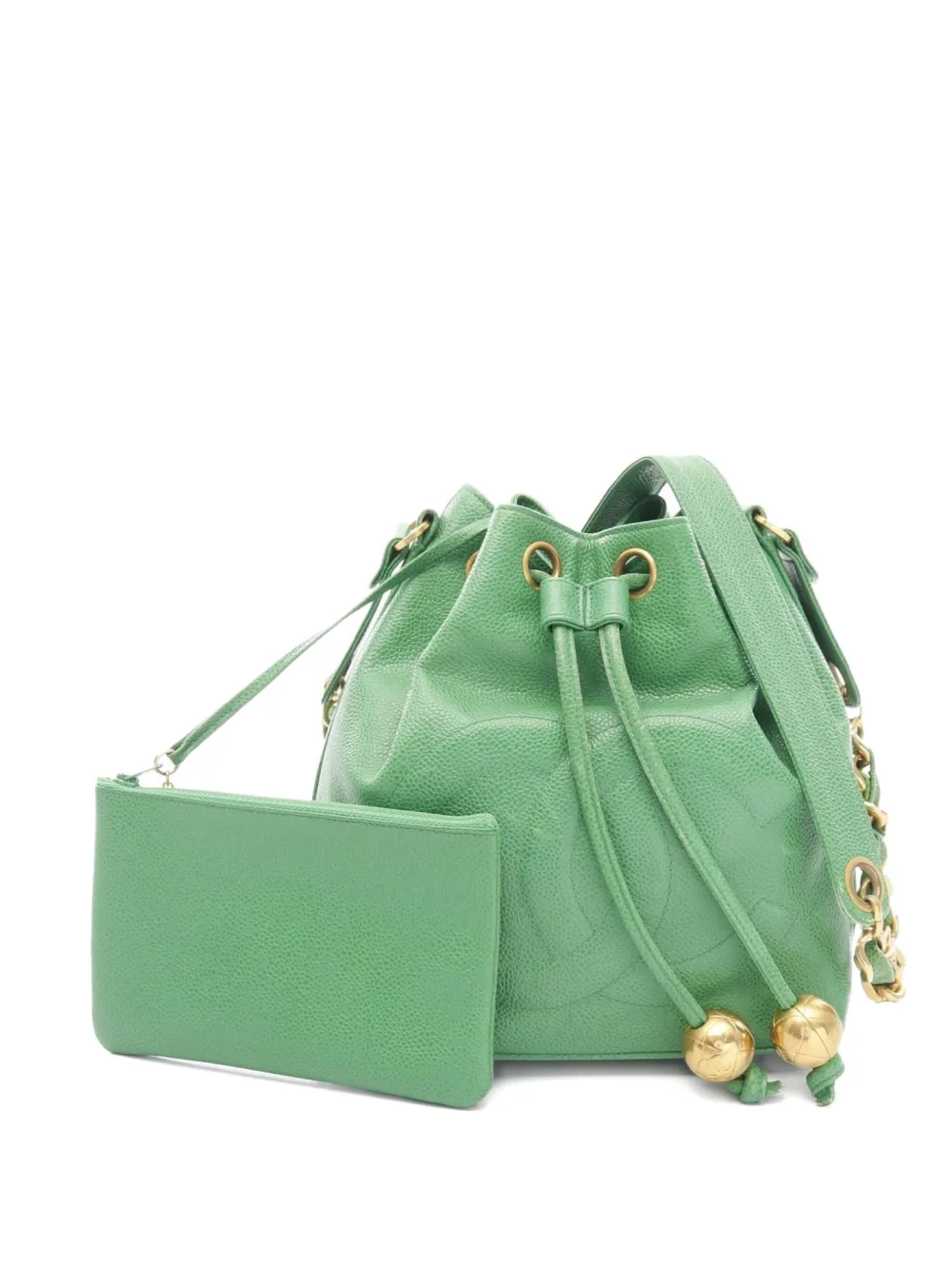 CHANEL Pre-Owned 1994 Coco Mark shoulder bag - Verde