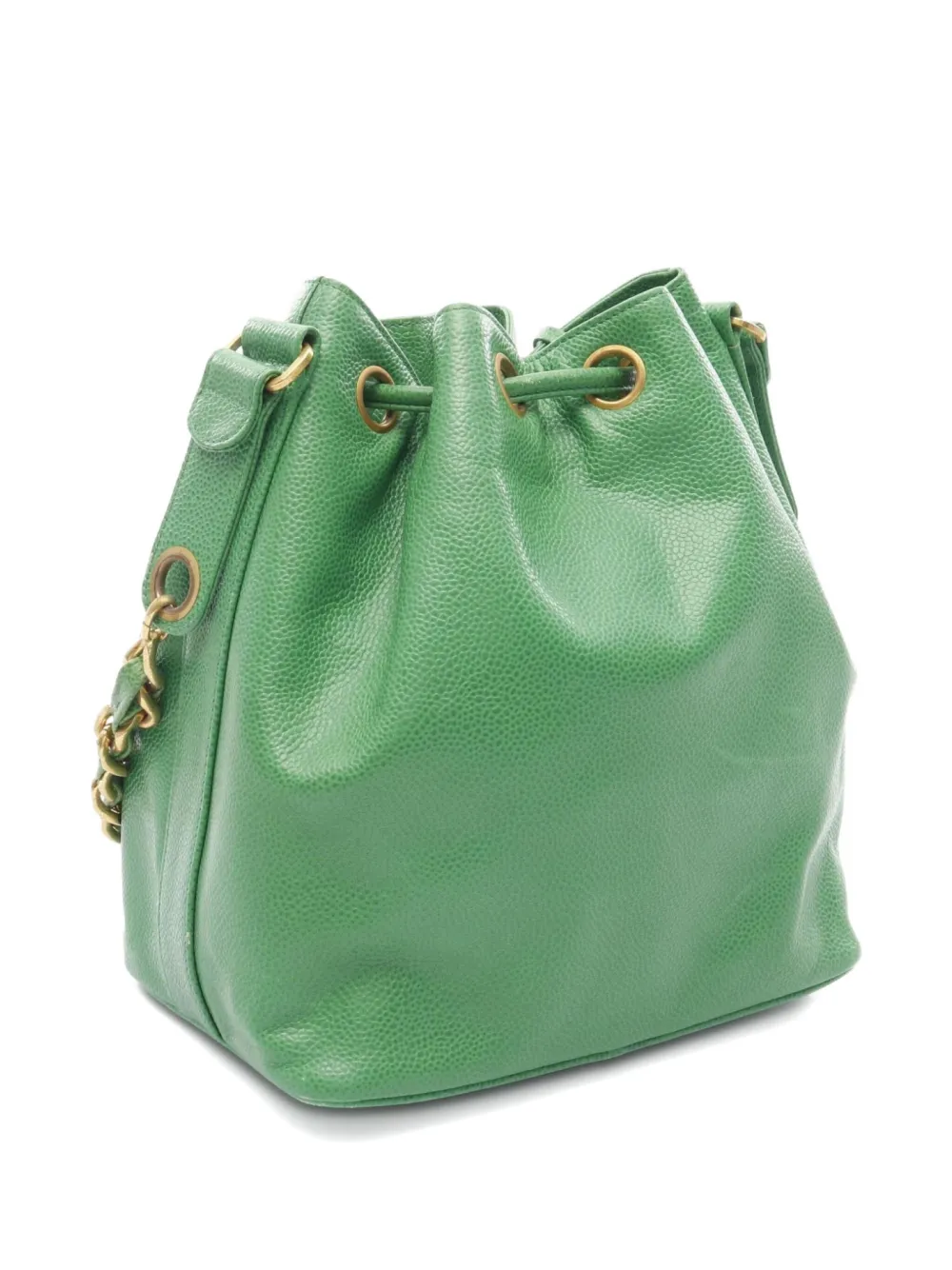 Pre-owned Chanel 1994 Coco Mark Shoulder Bag In Green
