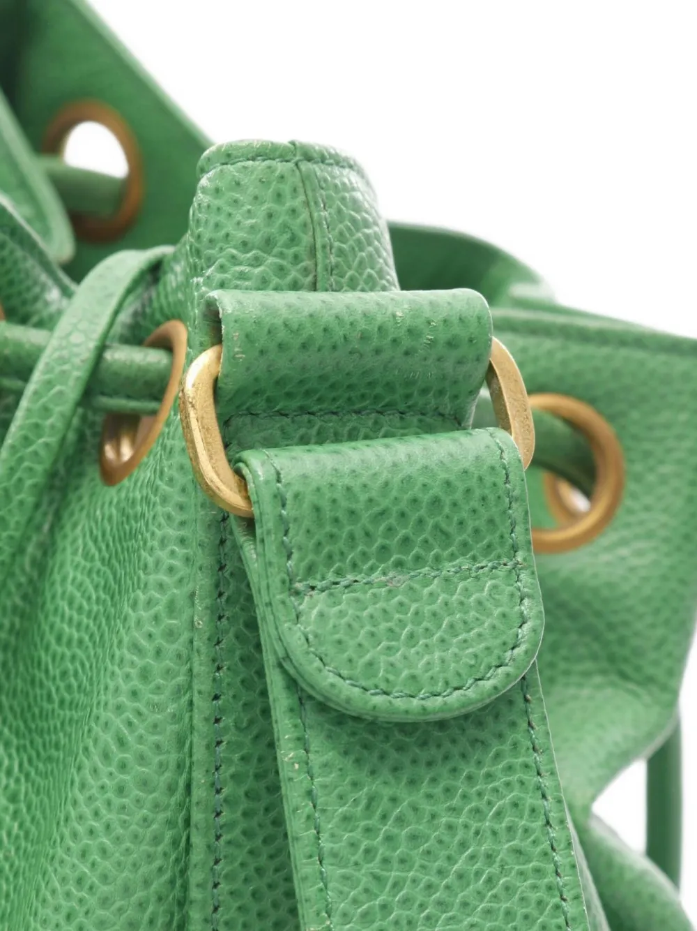 Pre-owned Chanel 1994 Coco Mark Shoulder Bag In Green