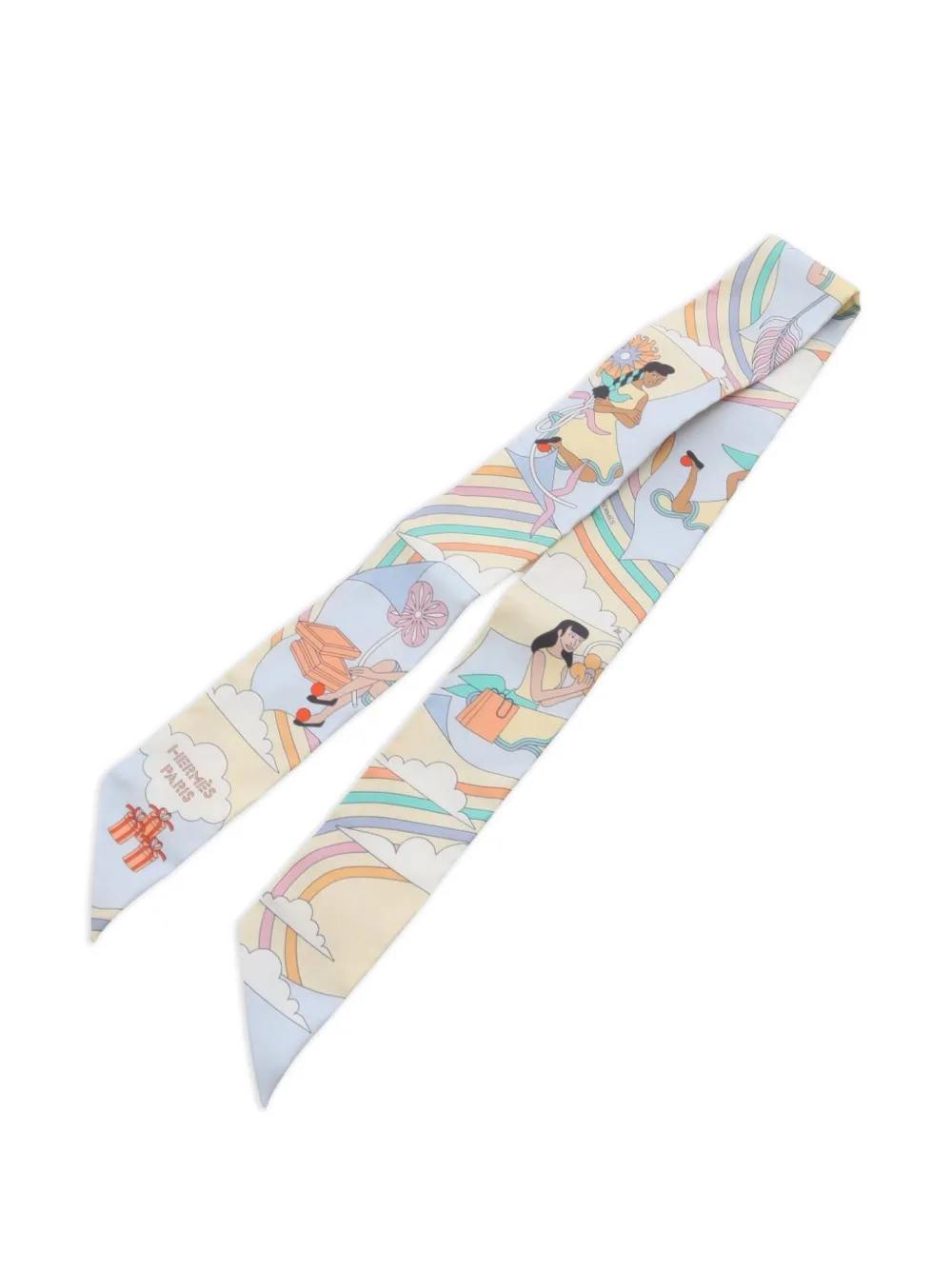 Hermès Pre-Owned 2020s Twilly Carres Volant ribbon scarf | Image 2