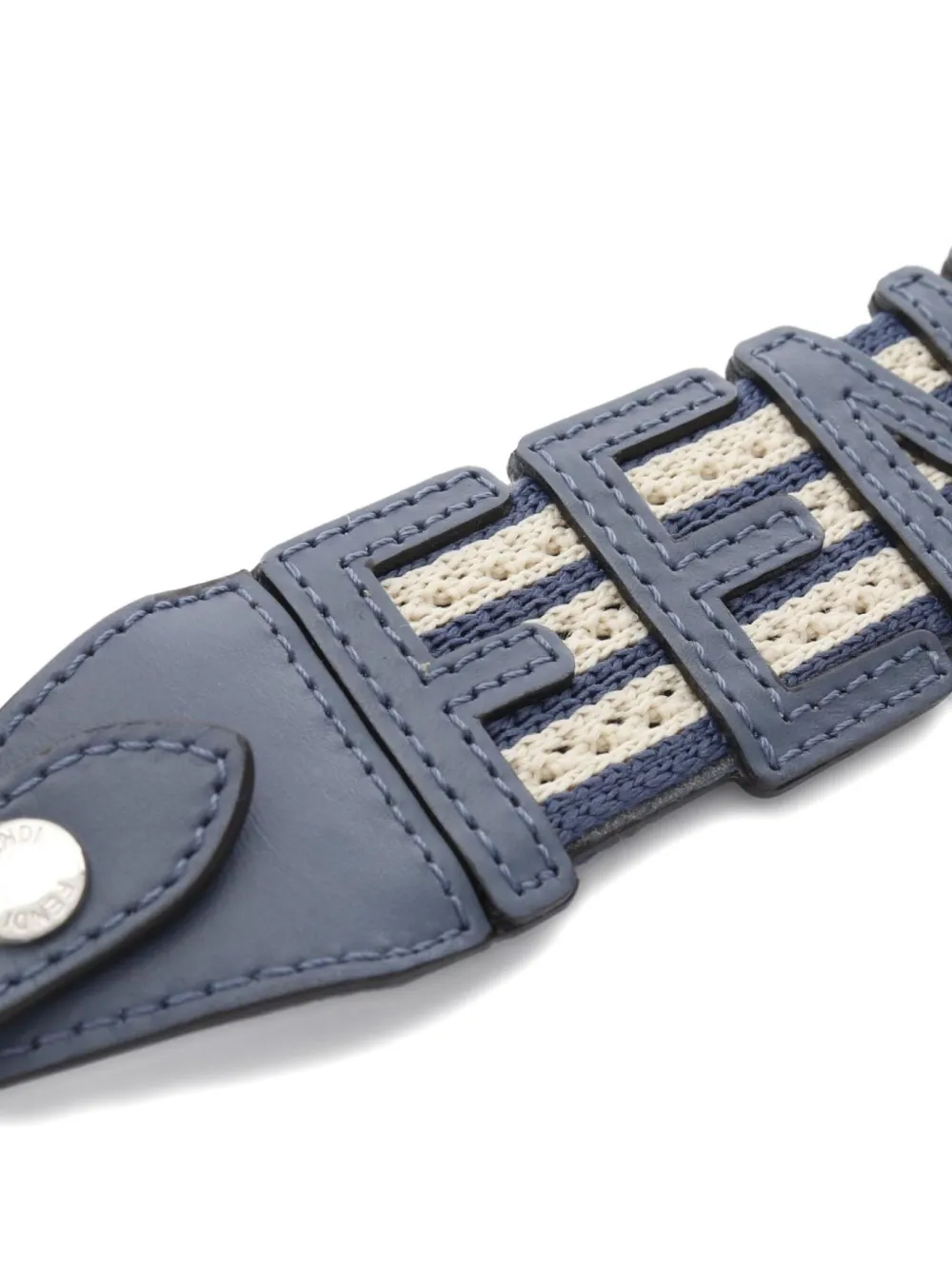 Pre-owned Fendi 2010s Leather Hand Strap In Blue