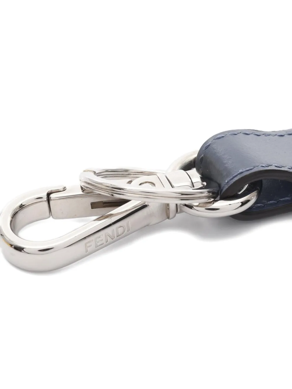 Pre-owned Fendi 2010s Leather Hand Strap In Blue
