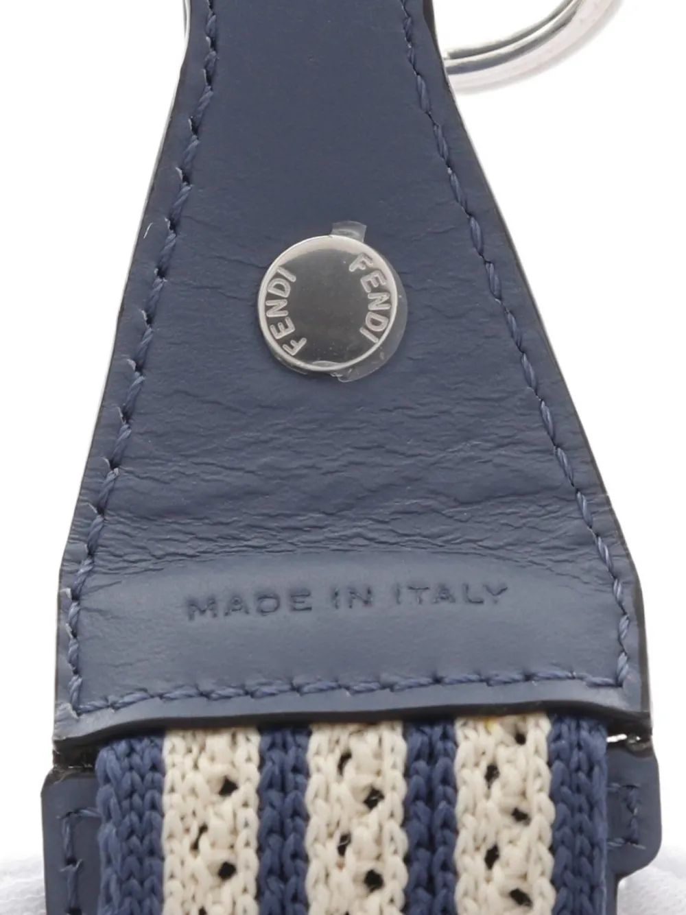 Pre-owned Fendi 2010s Leather Hand Strap In Blue