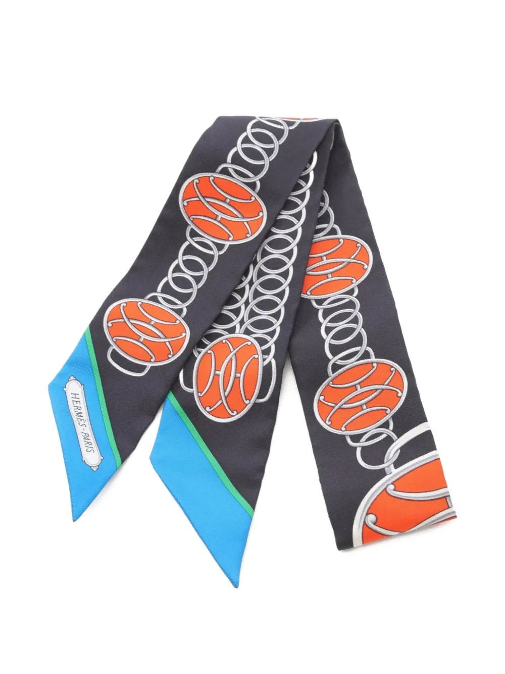Hermès Pre-Owned 2020s ribbon scarf | Black | Image 1