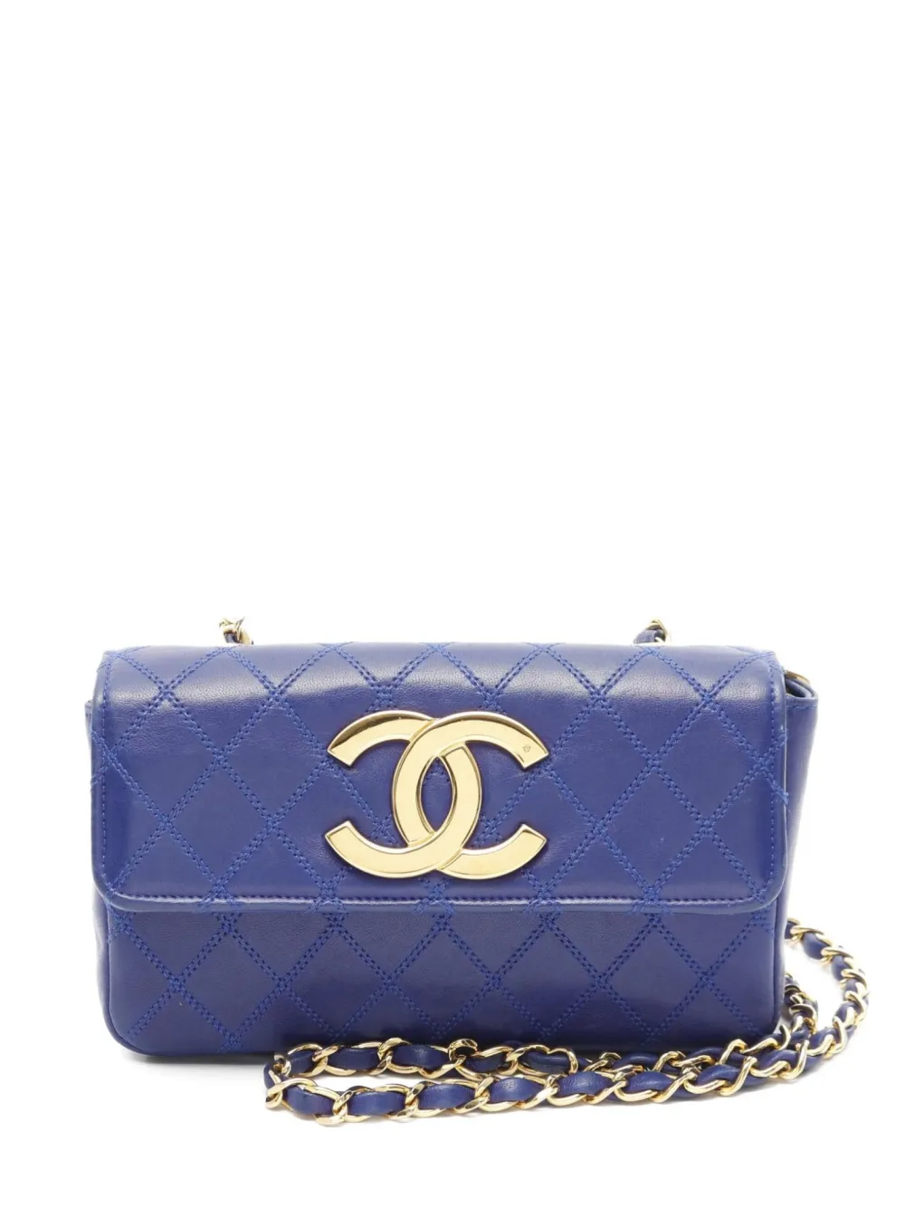 CHANEL Pre-Owned 1989-1991 Matelasse Chain shoulder bag - ブルー CHANEL Pre-Owned 1989-1991 Matelasse Chain shoulder bag - ブルー