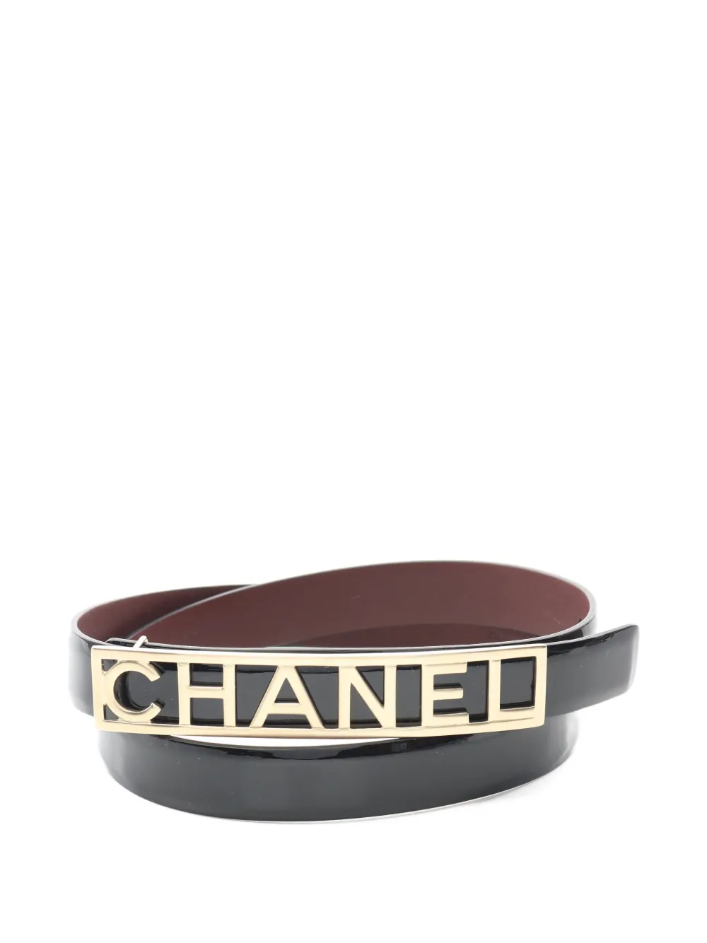 Pre-owned Chanel 1986-1988 Logo-plaque Leather Belt