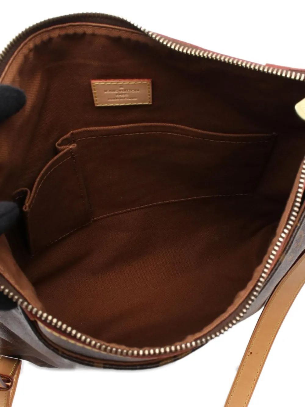Pre-owned Louis Vuitton 2008 Odeon Mm Shoulder Bag In Brown