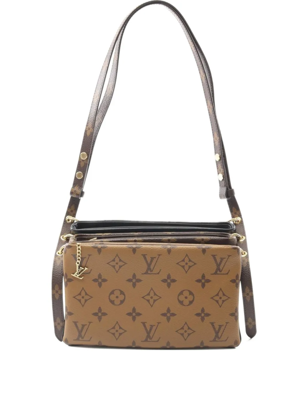 Louis Vuitton Pre-Owned 2020s ポシェット LV 3 ハンドバッグ - ブラック Louis Vuitton Pre-Owned 2020s ポシェット LV 3 ハンドバッグ - ブラック