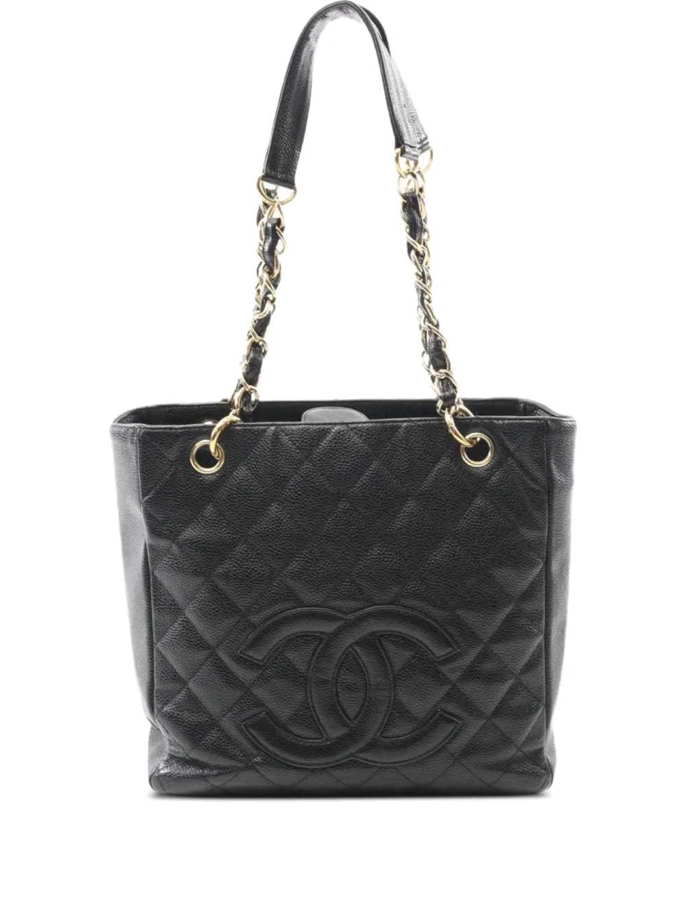 CHANEL Pre-Owned 2004-2005 PST ハンドバッグ - ブラック CHANEL Pre-Owned 2004-2005 PST ハンドバッグ - ブラック