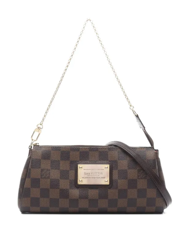Louis Vuitton Pre-Owned 2010 Eva Damier Ebène-canvas Shoulder Bag Brown  FARFETCH IN