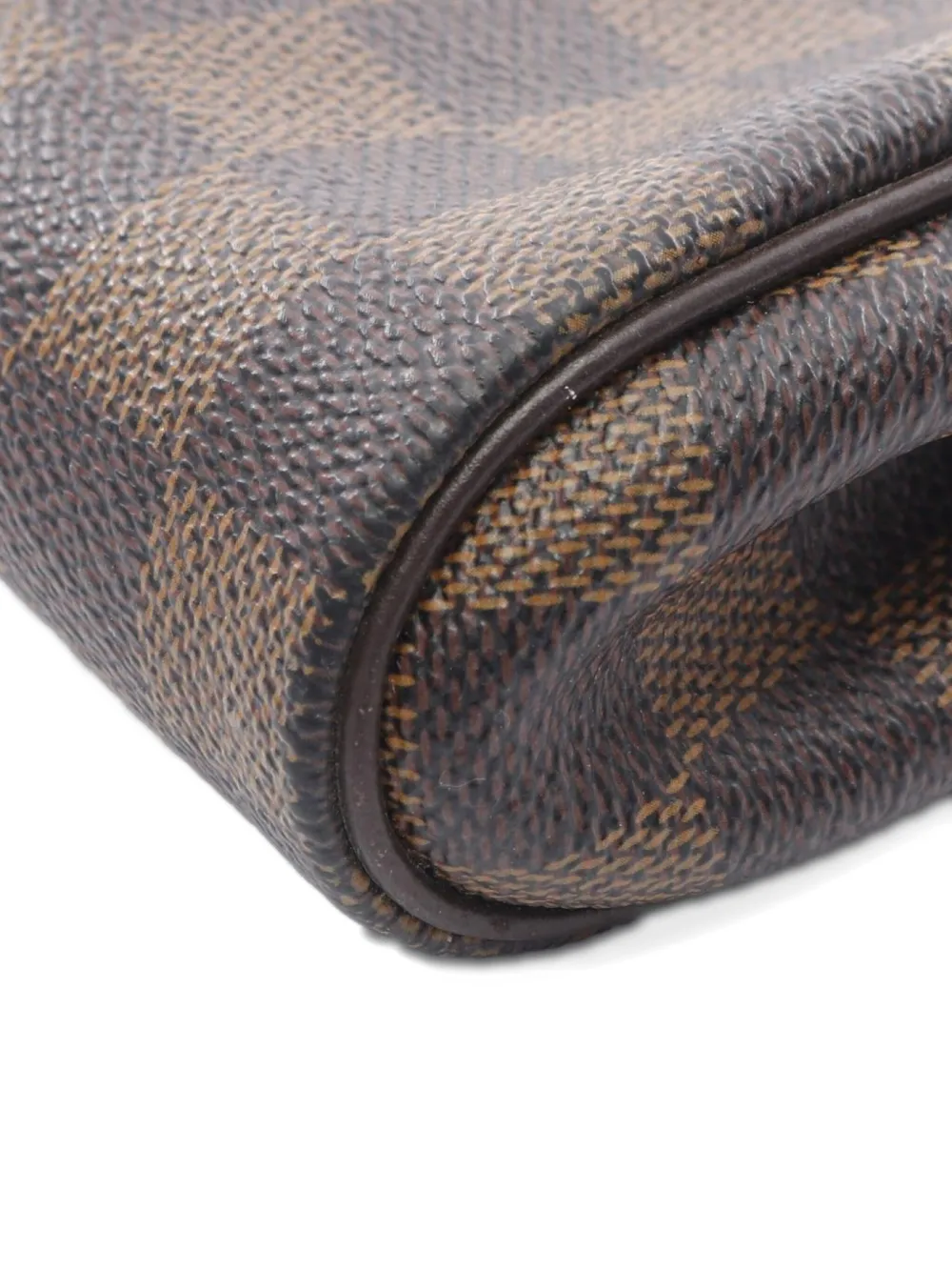 Pre-owned Louis Vuitton 2010 Eva Damier Ebène-canvas Shoulder Bag In Brown