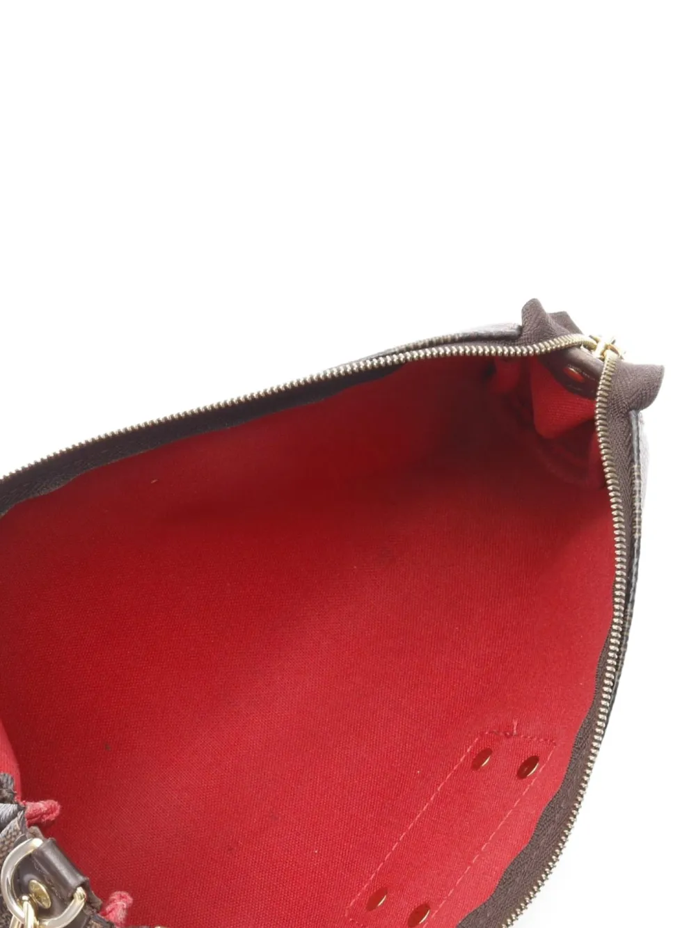 Pre-owned Louis Vuitton 2010 Eva Damier Ebène-canvas Shoulder Bag In Brown