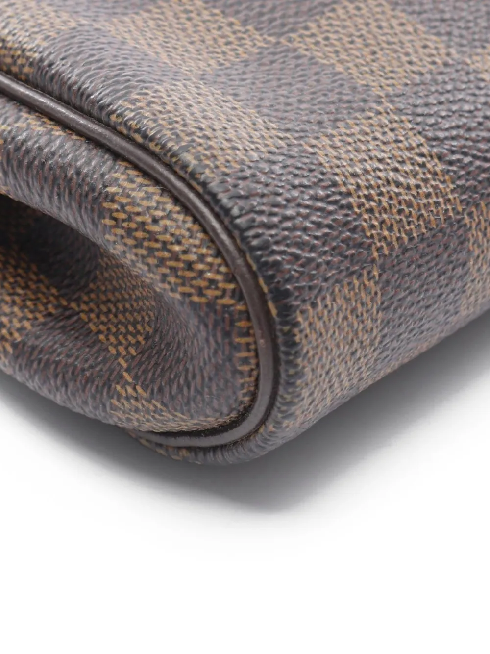 Pre-owned Louis Vuitton 2010 Eva Damier Ebène-canvas Shoulder Bag In Brown