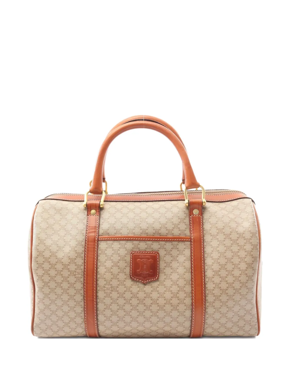 Céline Pre-Owned 2000s マカダム ボストンバッグ - ニュートラル Céline Pre-Owned 2000s マカダム ボストンバッグ - ニュートラル