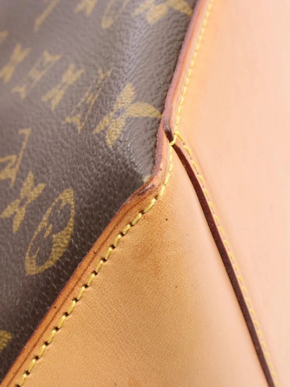 Pre-owned Louis Vuitton 2001 Cabas Alto Monogram Shoulder Bag In Brown