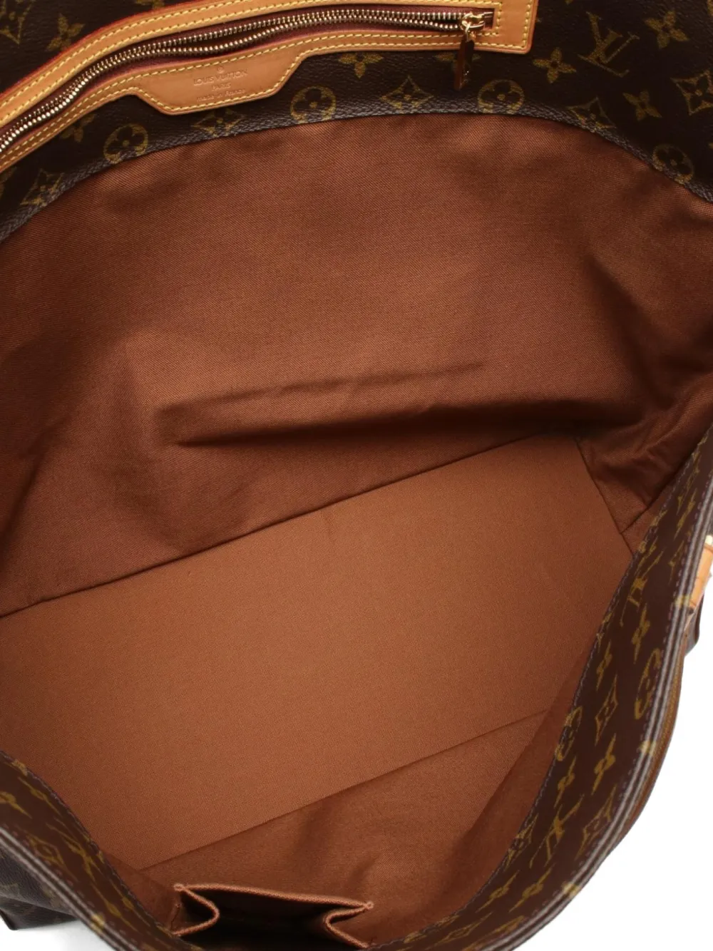 Pre-owned Louis Vuitton 2001 Cabas Alto Monogram Shoulder Bag In Brown