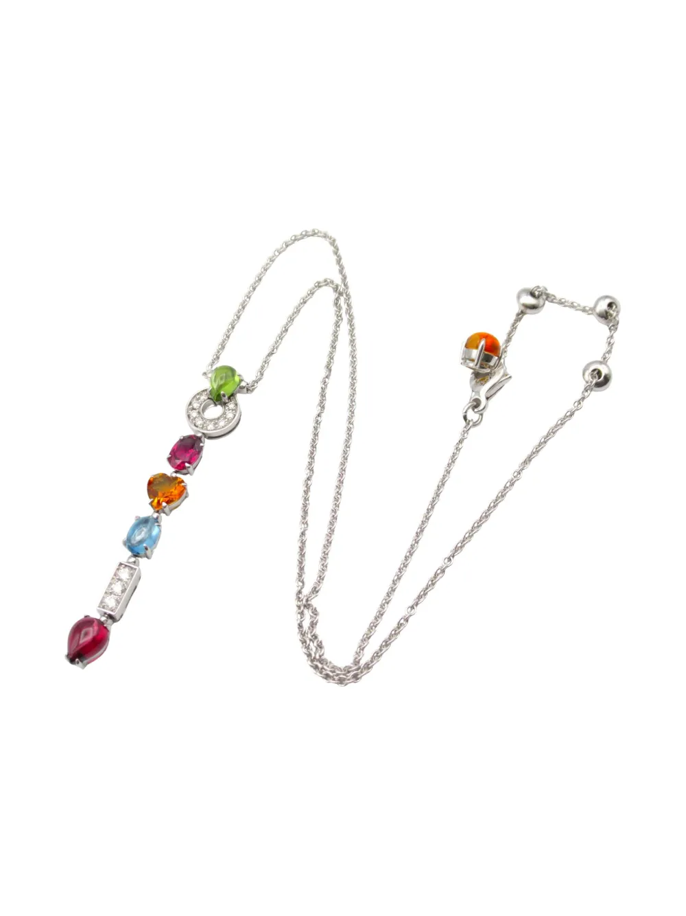 Bvlgari Pre-Owned 18K white gold Allegra multi-gemstone necklace | Pre-Owned | Image 2