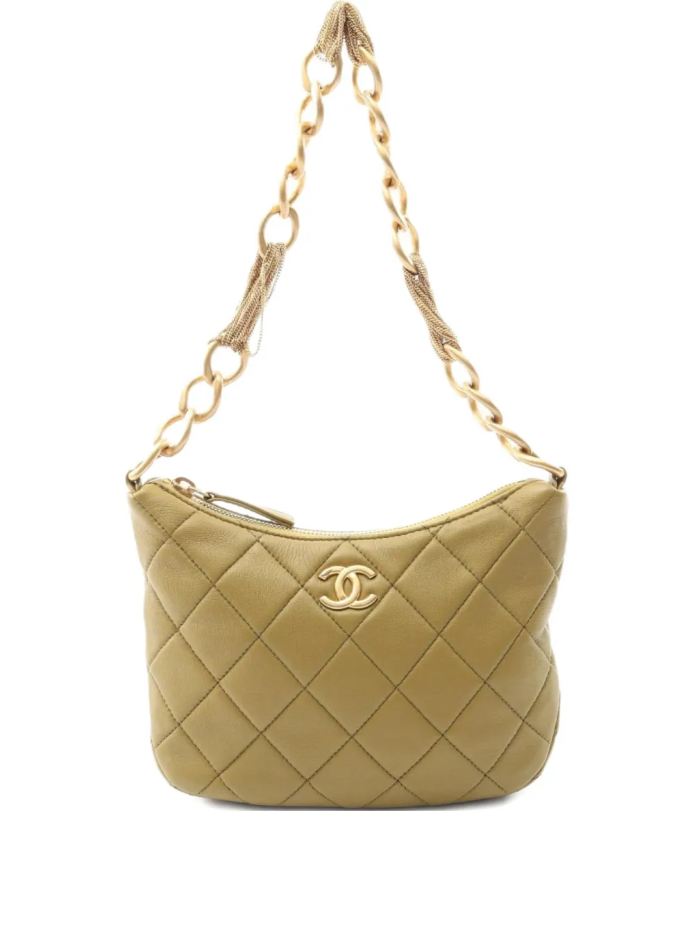 CHANEL Pre-Owned 2021 キルティング ショルダーバッグ - グリーン CHANEL Pre-Owned 2021 キルティング ショルダーバッグ - グリーン