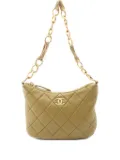 CHANEL Pre-Owned 2021 matelassé-quilting chain-strap shoulder bag - Green